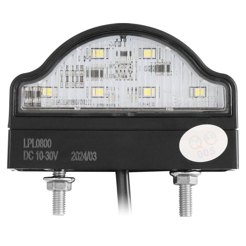 SPARKMOTO 1 x LED Nummernschildbeleuchtung Anhänger 12V 24V, IP67 Wasserdicht Kennzeichenbeleuchtung Anhänger mit ECE Prüfzeichen, Kaltweiß Kennzeichenleuchte LED Anhänger von SPARKMOTO