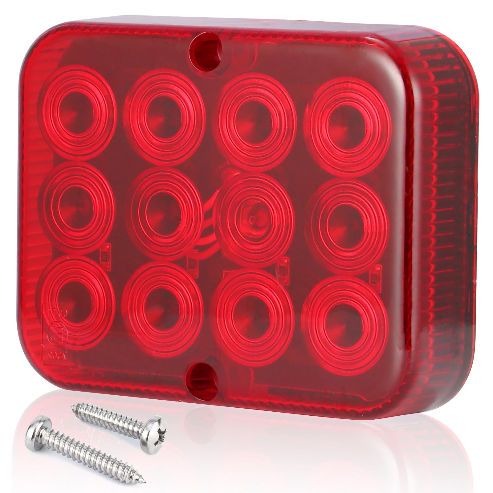 SPARKMOTO 1 x Nebelschlussleuchte Anhänger LED Rot 12V, Led Nebelschlussleuchten Für Anhänger Wohnwagen LKW,Mit Kabel Und Schrauben,IP67 Tauchboot von SPARKMOTO