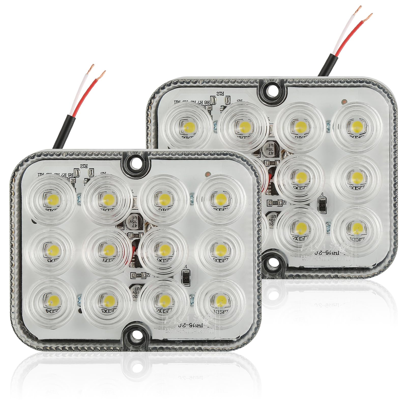 SPARKMOTO 2 x LED Rückfahrlicht Anhänger 12V 24V, Rückfahrleuchte Anhänger Led Tauchboot, Rückleuchten Led Rückfahrscheinwerfer R23 Für PKW Anhänger Wohnwagen LKW Traktor von SPARKMOTO