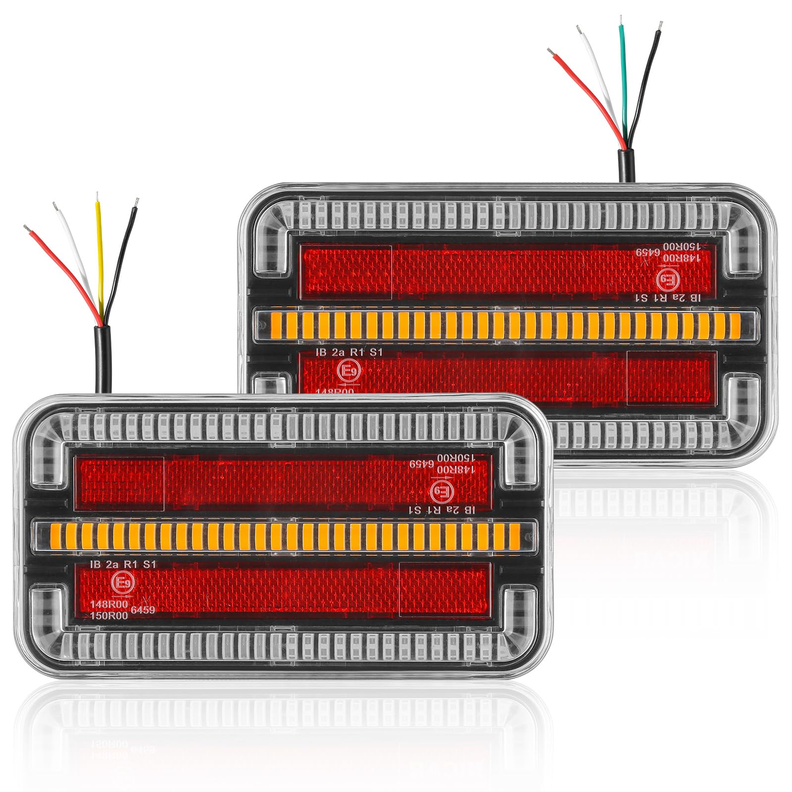 SPARKMOTO 2 x PKW Anhänger Beleuchtung Rückleuchten LED, 12V 24V Universal LED Rücklichter für Anhänger Wohnwagen Traktor von SPARKMOTO