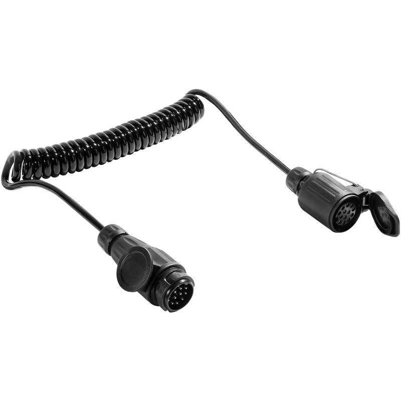 SPARKMOTO Anhänger Verlängerungskabel 12V 13 polig Anhänger Adapterkabel,Spiral Anhänger Verlängerung Kabel 8-Adriges,13-13 Polig Auto Anhängerkabel Adapterkabel,2,8 m Arbeitslänge (Nettolänge 3,2 m) von SPARKMOTO