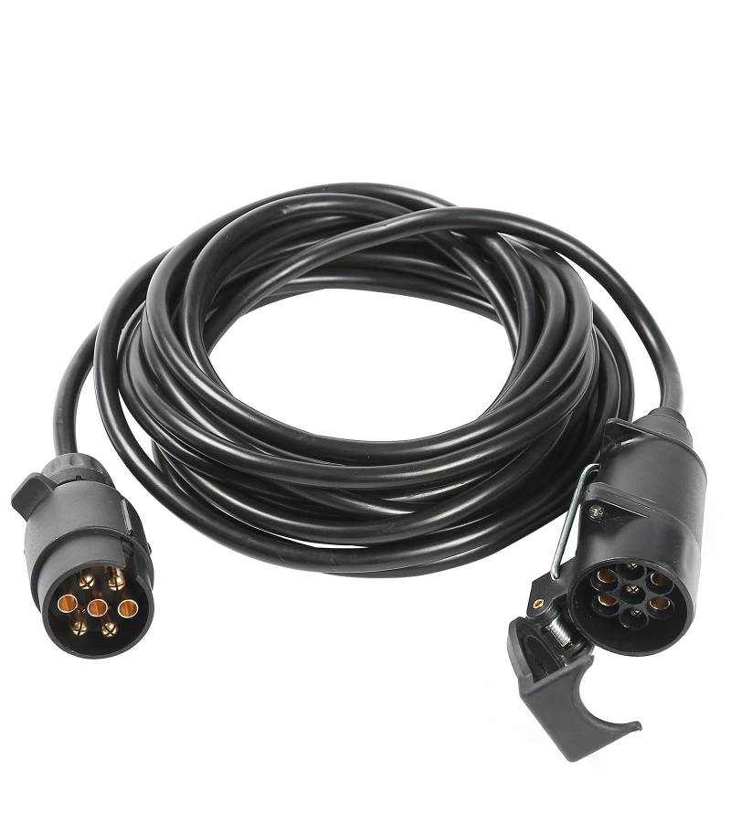 SPARKMOTO Anhänger Verlängerungskabel 7 Polig 6m Lang Adapterkabel mit Anhänger Stecker Steckdose,7Polig Anhänger Adapterleitung für Auto Anhänger RV LKW Wohnwagen Wohnmobil,Anhängerkabel Adapter 6m von SPARKMOTO