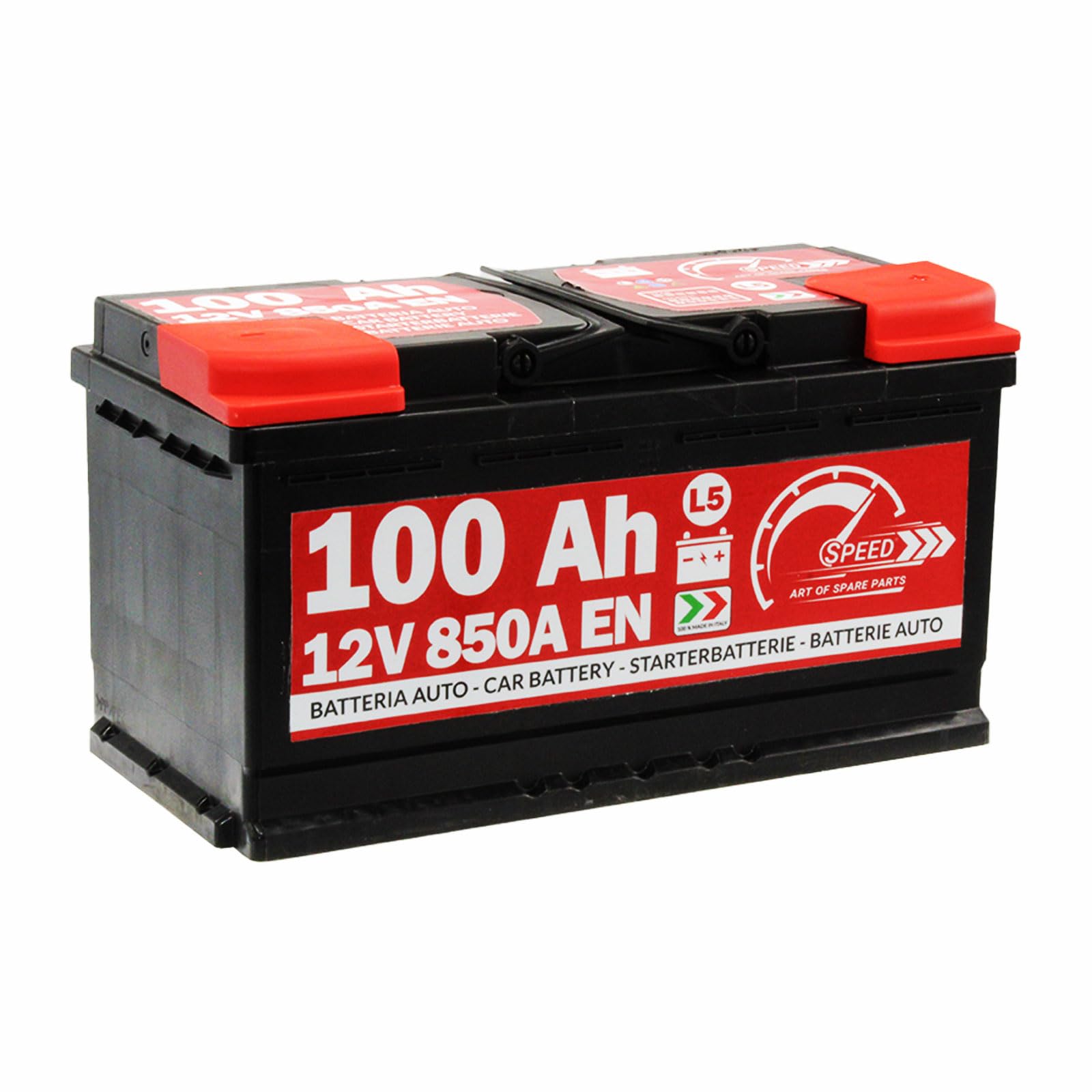 Autobatterie SMC Speed L5, 100 Ah, 12 V, 850 A, Pluspol rechts von SPEED