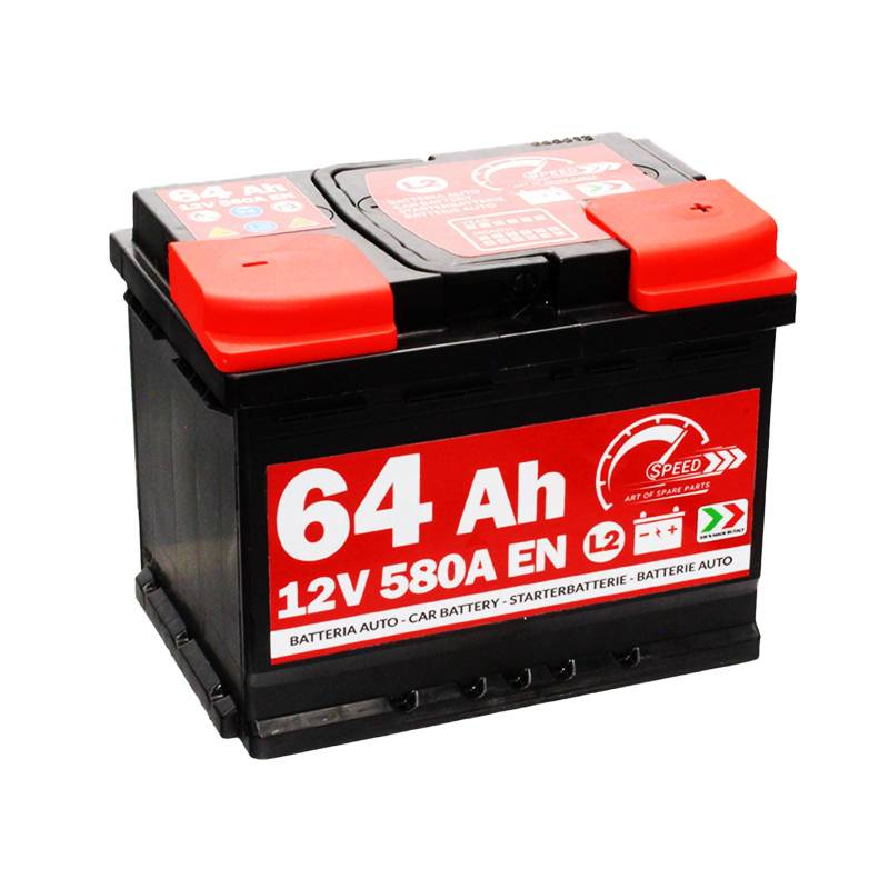 Batterie Auto Speed by SMC L264 12 V 64 Ah 610 A POSITIVE Positive A rechts (+ DX) von SPEED