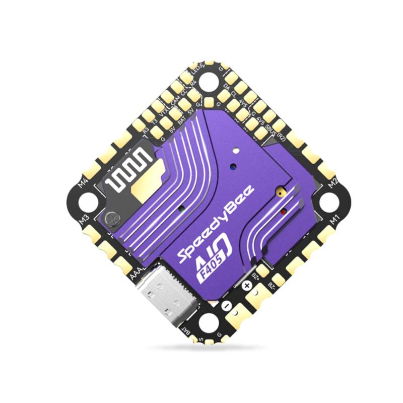 SpeedyBee F405 AIO Flugcontroller: 40A 25.5x25.5 3-6S Bluejay FC ESC PDB-Board mit drahtloser Betaflight-Einstellung INAV für 2-Zoll, 3", 4" und ultraleichte 5-Zoll FPV für DJI AIR Unit von SPEEDY BEE