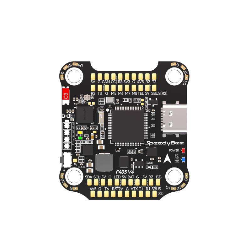 F405 V4 Flight Controller: 30x30 Drone FC Wireless Betaflight Konfiguration, Blackbox, lötfreie Stecker, WiFi, Bluetooth für 3-6S 4" 5" FPV Racing Drone Cinelifter von SPEEDY BEE