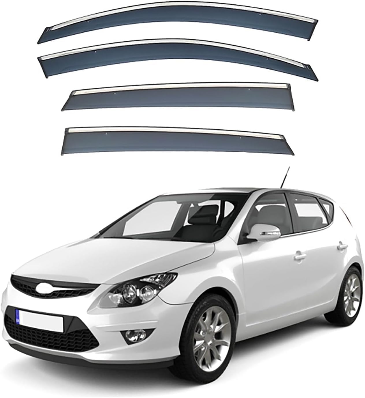 Autofenster-Windabweiser-Visier für Hyundai I30 MK1-FD 2007-2012, Auto-Windabweiser/Sonnenblende/Auto-Regenschutz/Deflektor/Markisenabdeckung/Lüftungsschutz von SPEL3LQQ