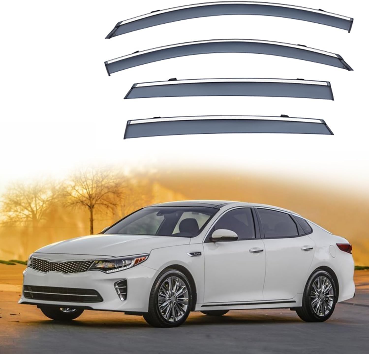 Autofenster-Windabweiser-Visier für Kia Optima MK4-JF 2016-2019, Auto-Windabweiser/Sonnenblende/Auto-Regenschutz/Deflektor/Markisenabdeckung/Lüftungsschutz von SPEL3LQQ