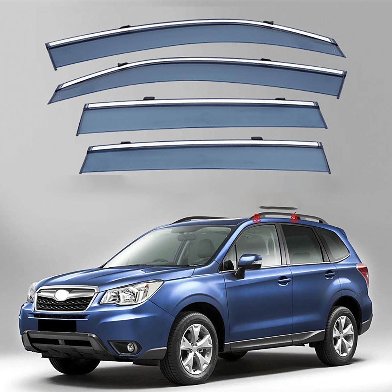 Autofenster-Windabweiser-Visier für Subaru Forester SJ 2013-2018, Auto-Windabweiser/Sonnenblende/Auto-Regenschutz/Deflektor/Markisenabdeckung/Lüftungsschutz von SPEL3LQQ