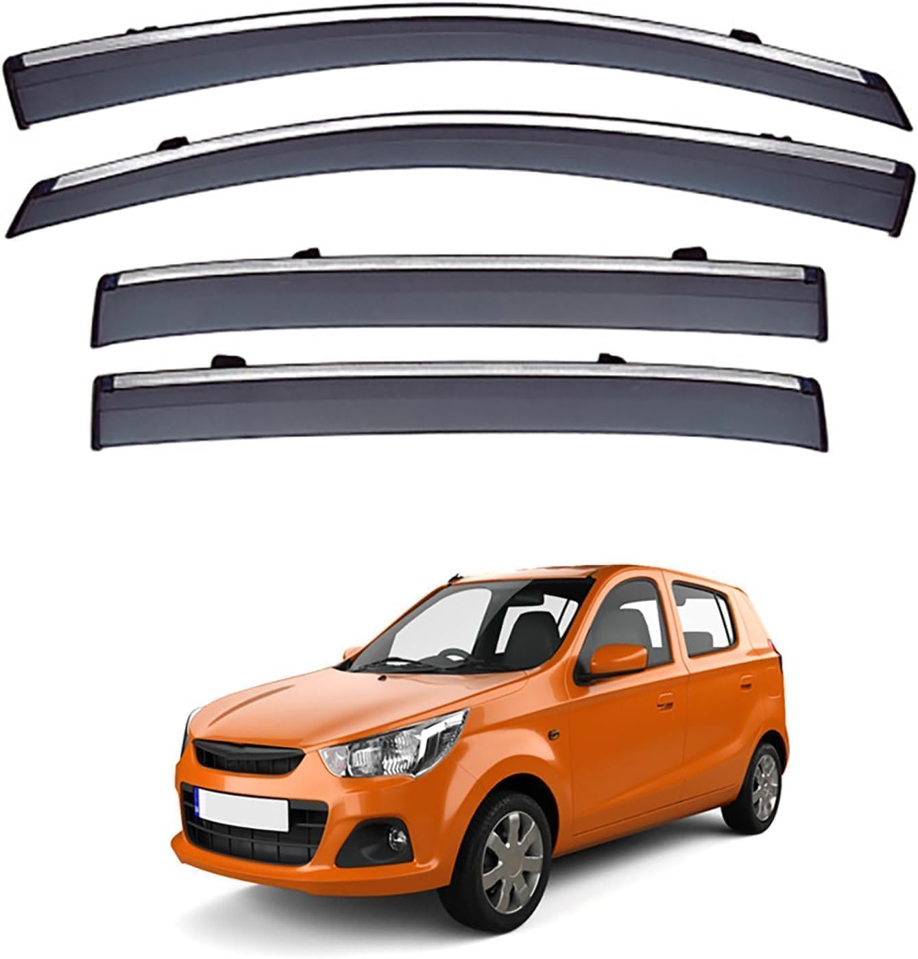 Autofenster-Windabweiser-Visier für Suzuki Alto K10 MK7-A-Star 2009-2018, Auto-Windabweiser/Sonnenblende/Auto-Regenschutz/Deflektor/Markisenabdeckung/Lüftungsschutz von SPEL3LQQ