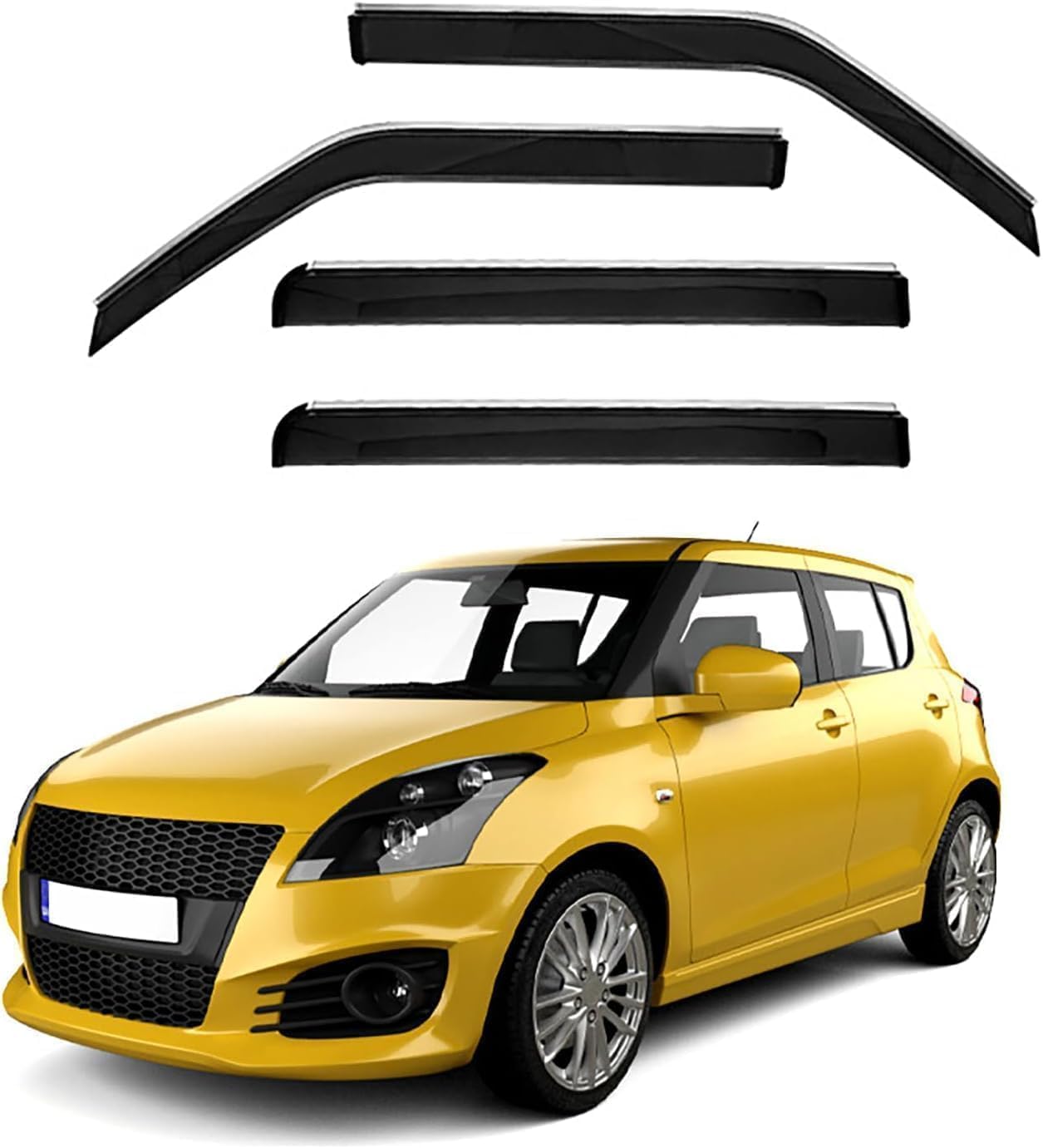 Autofenster-Windabweiser-Visier für Suzuki Swift GL MK2-MSF 2010-2016, Auto-Windabweiser/Sonnenblende/Auto-Regenschutz/Deflektor/Markisenabdeckung/Lüftungsschutz von SPEL3LQQ