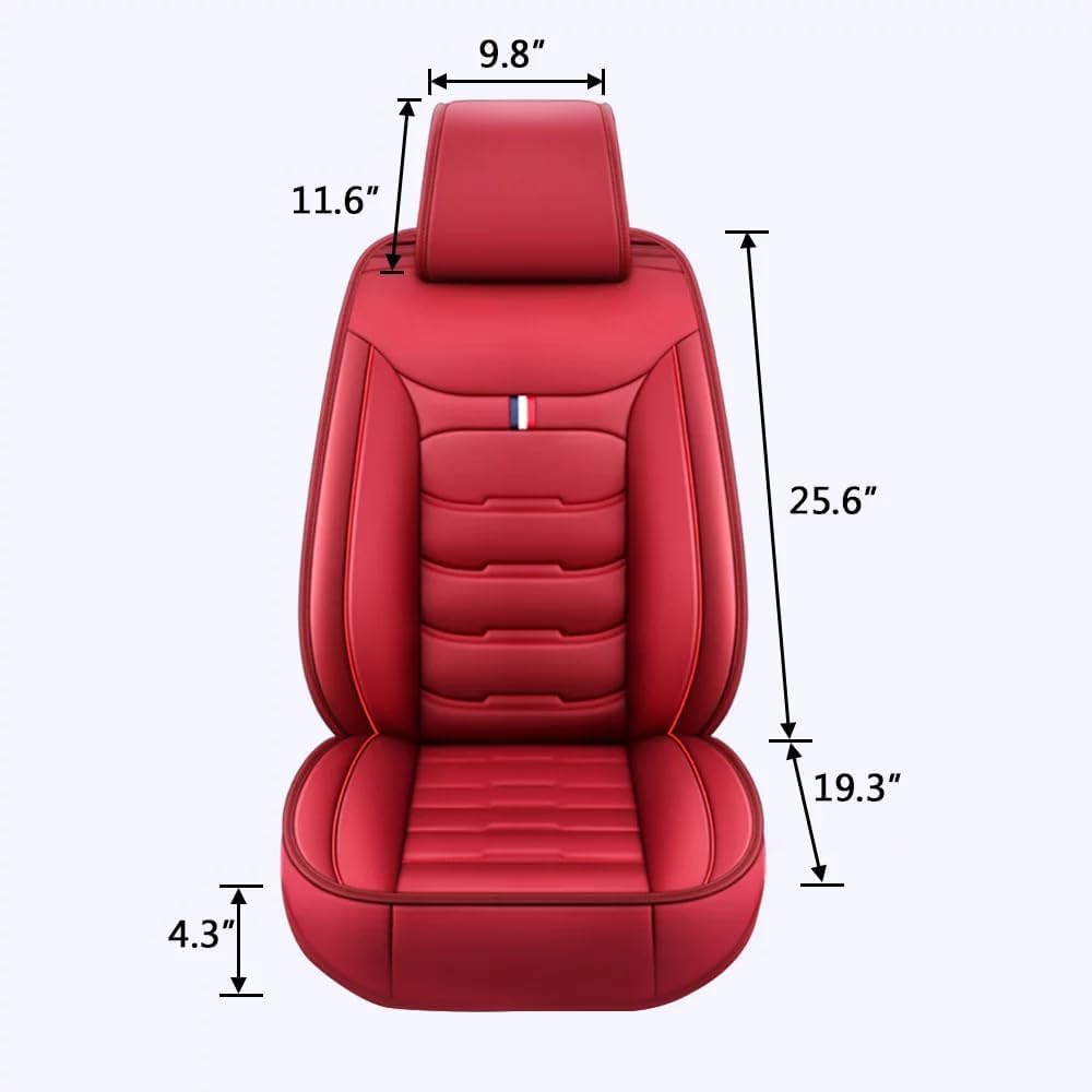 SPEL3LQQ Auto Sitzbezügesets für AAA, atmungsaktiv und leicht zu reinigen wasserdichte Autositzschoner,Red von SPEL3LQQ