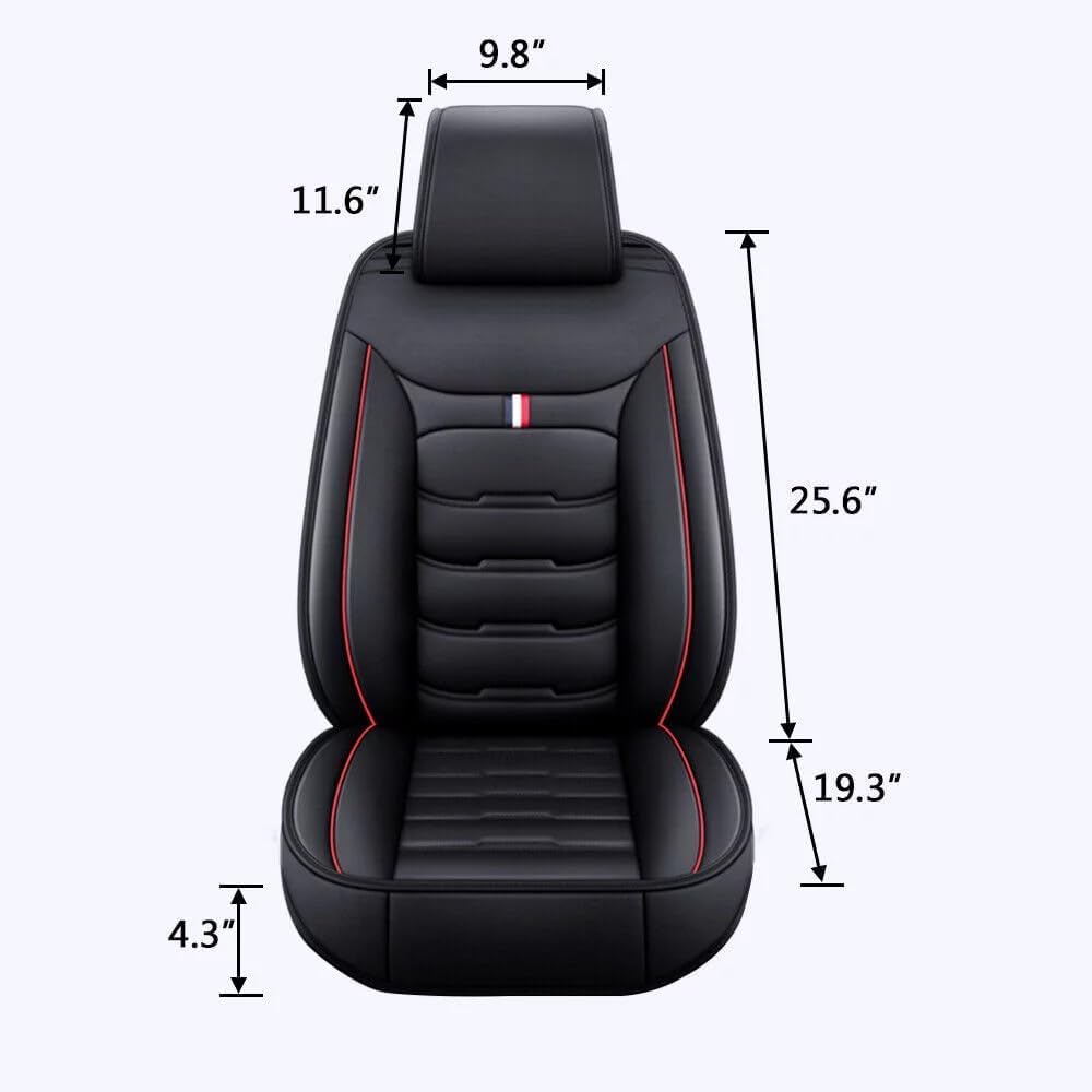 SPEL3LQQ Auto Sitzbezügesets für Audi 8Y A3 S3 RS3 2020-2022, atmungsaktiv und leicht zu reinigen wasserdichte Autositzschoner,Black Red von SPEL3LQQ