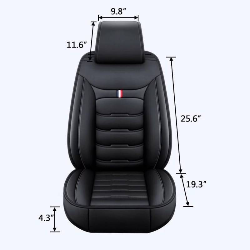 SPEL3LQQ Auto Sitzbezügesets für Dodge Neon 2000-2023, atmungsaktiv und leicht zu reinigen wasserdichte Autositzschoner,Black von SPEL3LQQ