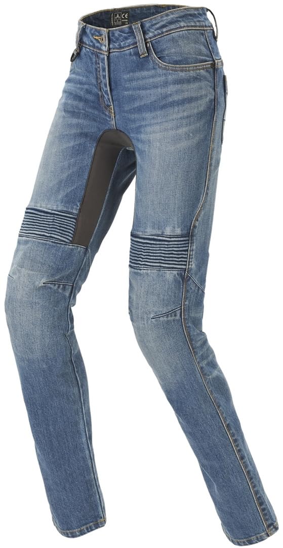 SPIDI, Jeans da Moto FURIOUS PRO LADY, Pantaloni Moto Donna con Protezioni, Resistenti ad Abrasione e Perforazione, con Protezioni sulle Ginocchia, Modello Slim Fit von SPIDI