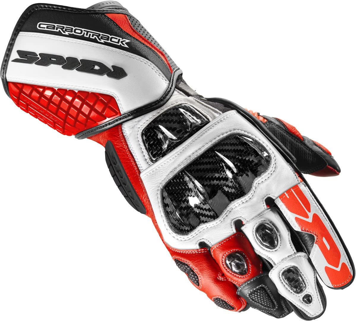 SPIDI Carbo Track Evo Motorradhandschuhe (Black/Red,XL) von SPIDI