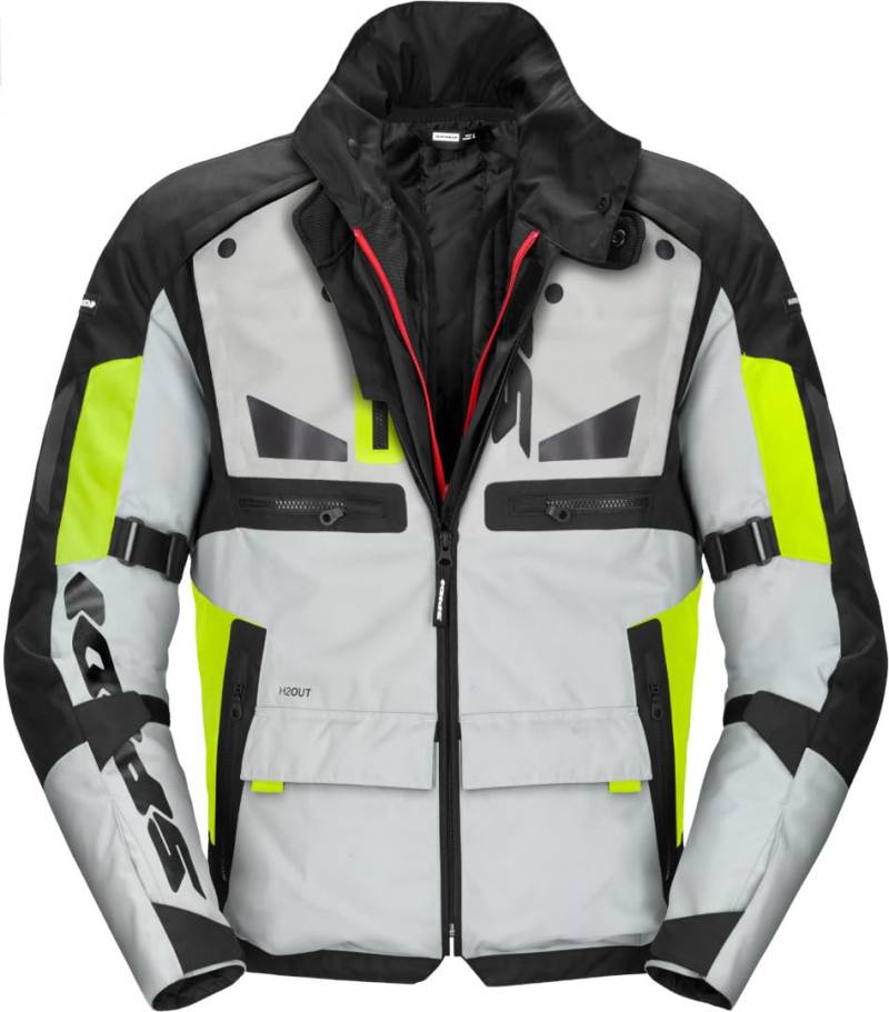 SPIDI Crossmaster Motorrad Textiljacke, weiß/gelb, M von SPIDI