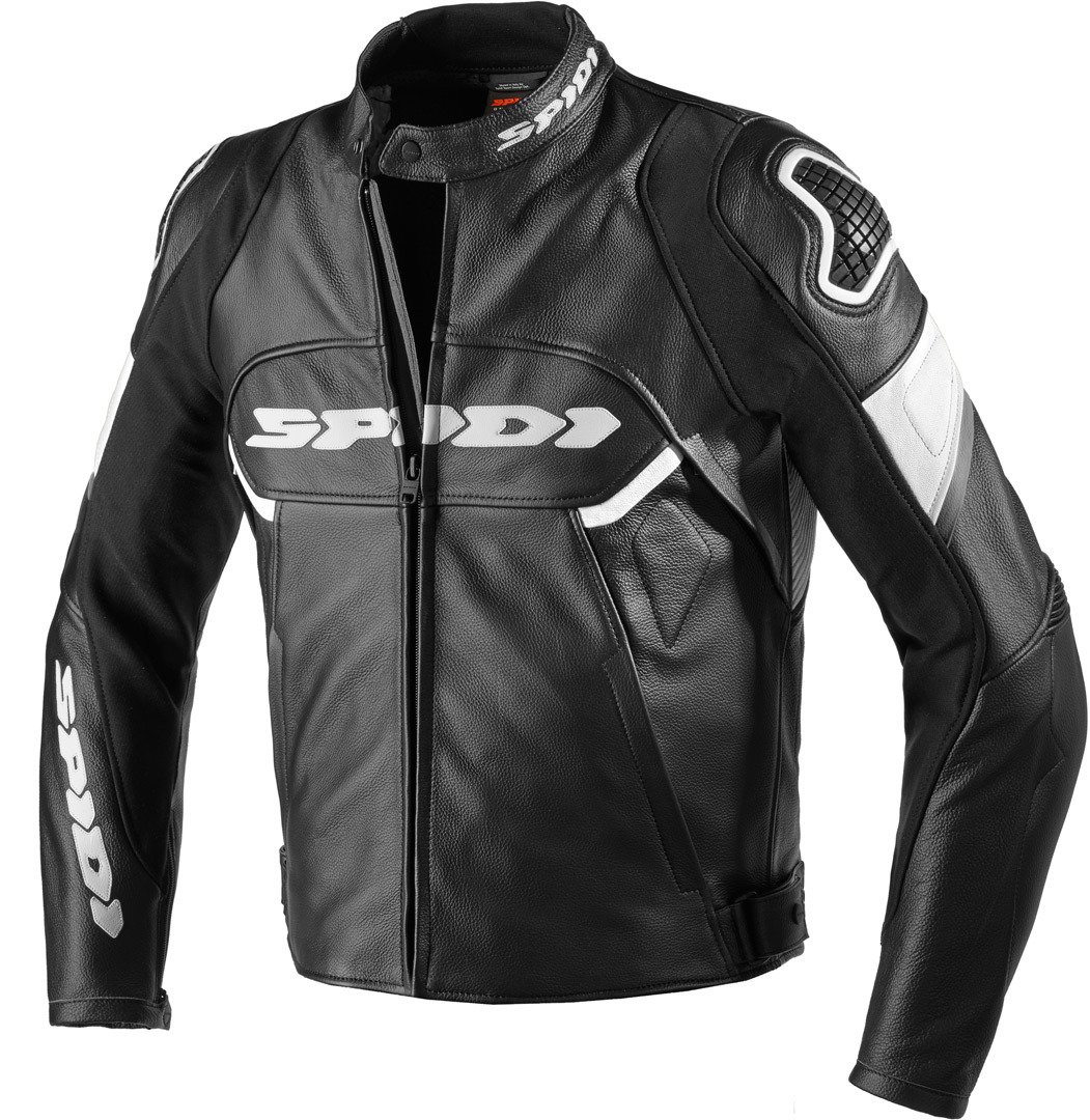 Spidi Ignite Leder Jacke, Schwarz/Weiss, Größe 48 von SPIDI