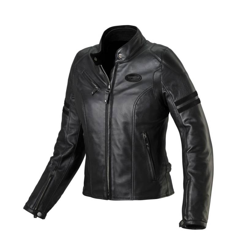 Spidi Motorrad Lederjacke Ace Lady, Schwarz, Größe 42 von SPIDI