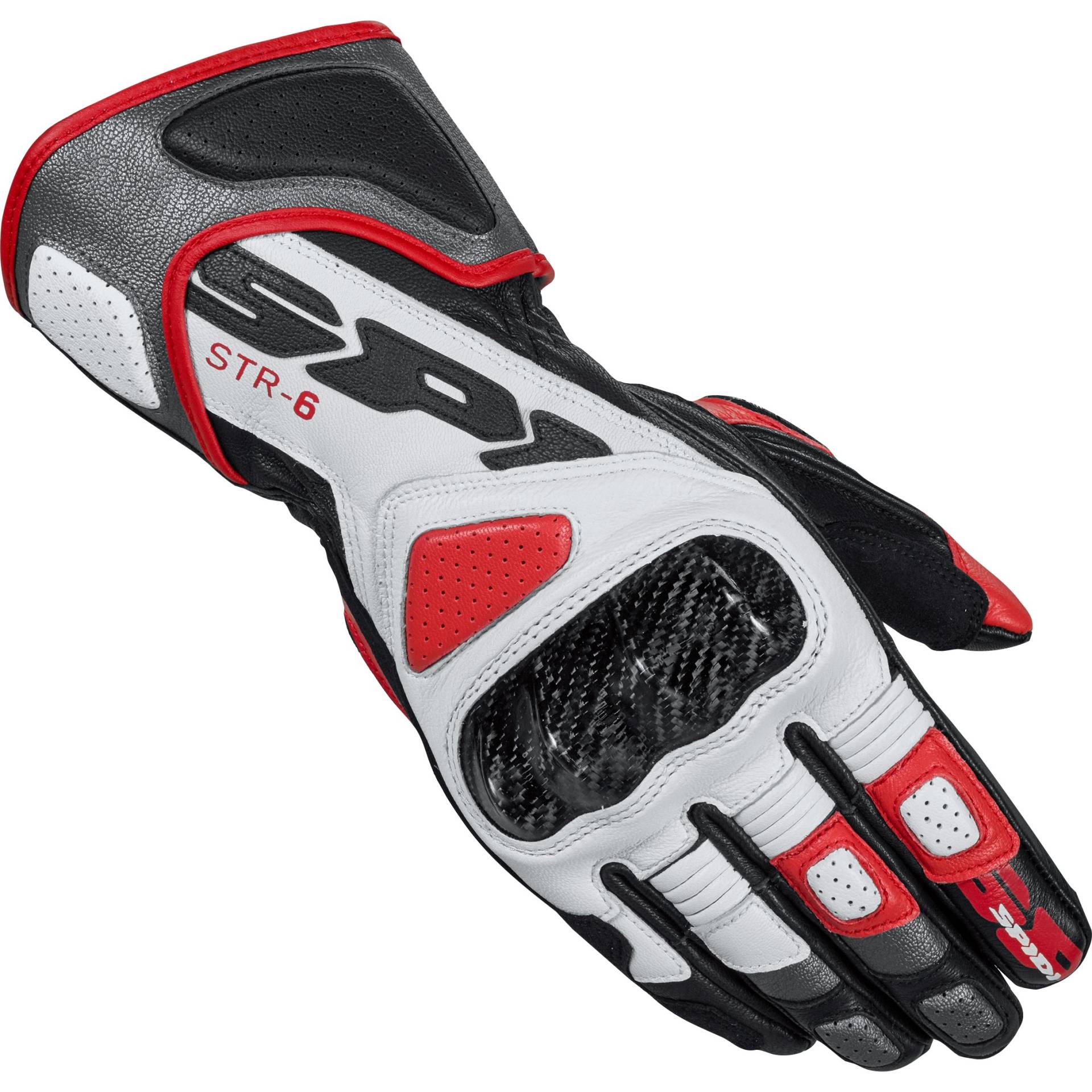 SPIDI STR-6 Lederhandschuh lang rot XL Herren von SPIDI