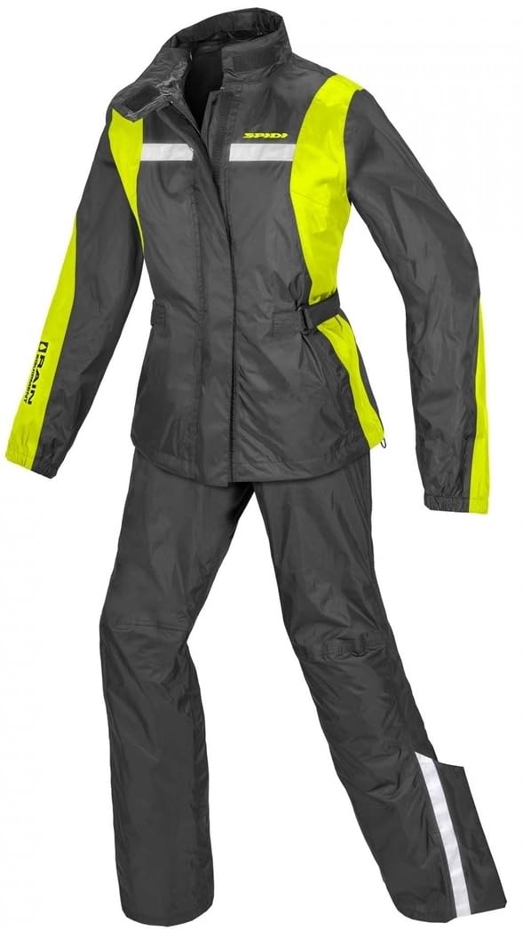 SPIDI Touring Rain Kit 2-Teiler Damen Motorrad Regenkombi, gelb, 2XL von SPIDI