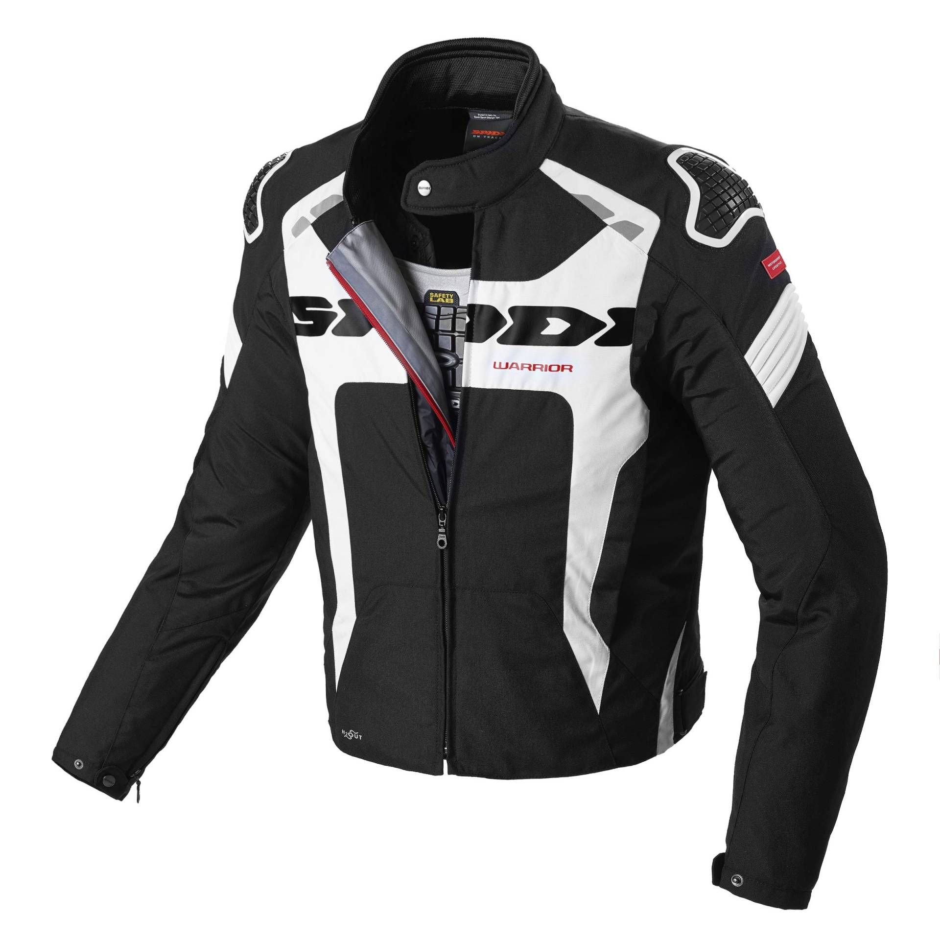 Spidi Warrior H2OUT Jacke, Schwarz/Weiss, Größe L von SPIDI