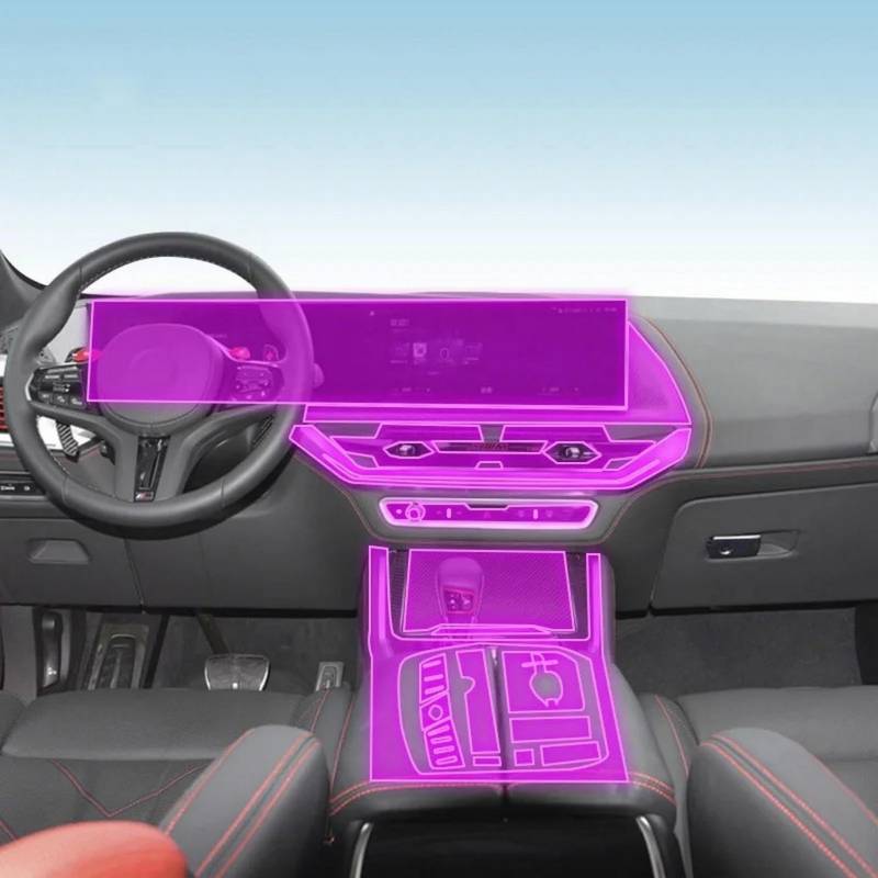 SPISLXTP Auto-Innen-Mittelkonsole, transparente TPU-Schutzfolie, Anti-Kratz-Folie, Zubehör, PPF, für BMW G09 XM 2023–2024 von SPISLXTP