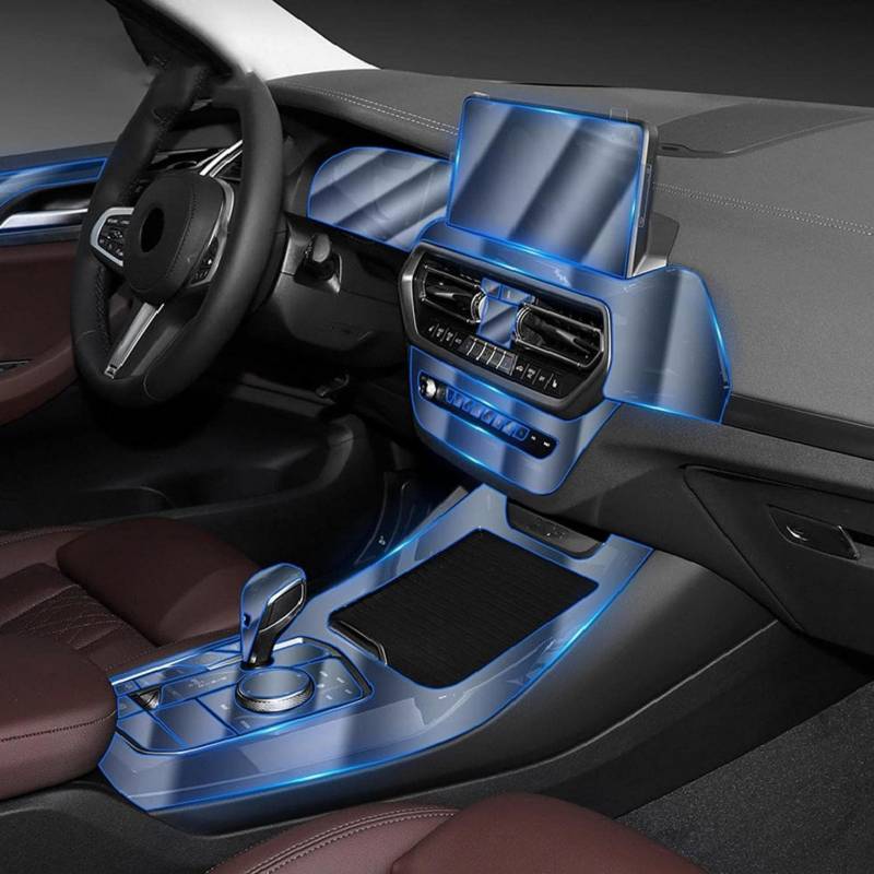 SPISLXTP Auto-Innen-Mittelkonsole, transparente TPU-Schutzfolie, für BMW G02 X4 2022 von SPISLXTP