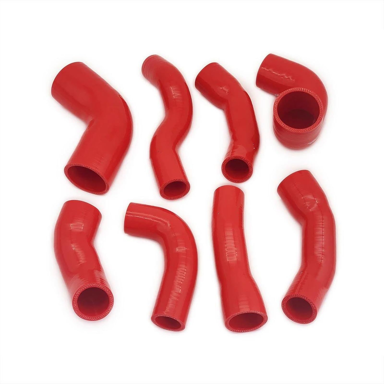 Ladeluftkühler-Silikonschlauch-Set Für Abarth Für 500 595 695 1.4L T-JET Für Garrett 1446 Turbo Boost Ersatzrohr Lufteinlass Auto Ansaugschlauch(Rot) von SPLACK