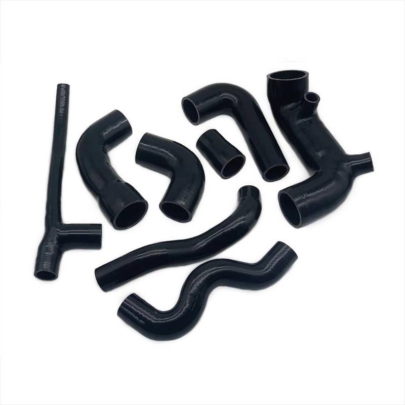 Lufteinlass-Silikonschlauch Für Fiat Für Uno Turbo 1.4 MK2 1989–2005 Turbo Zu AirBox-Ansaugrohr-Anschlussschlauch-Teile Lufteinlass Auto Ansaugschlauch(Total Kit Black) von SPLACK