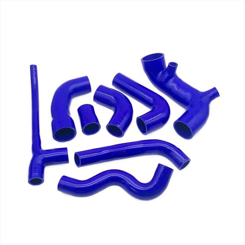 Lufteinlass-Silikonschlauch Für Fiat Für Uno Turbo 1.4 MK2 1989–2005 Turbo Zu AirBox-Ansaugrohr-Anschlussschlauch-Teile Lufteinlass Auto Ansaugschlauch(Total Kit Blue) von SPLACK