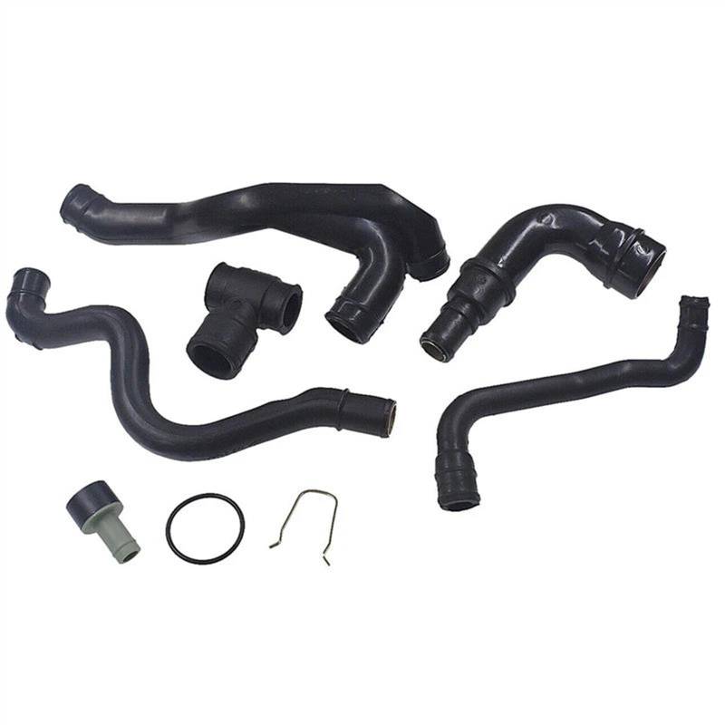 Motor Kurbelgehäuse Entlüftungsschlauch Kit Gummi Auto Zubehör Für TT 1.8L 2000 2001 2002 8 Teile/satz Schwarz Lufteinlass Auto Ansaugschlauch von SPLACK