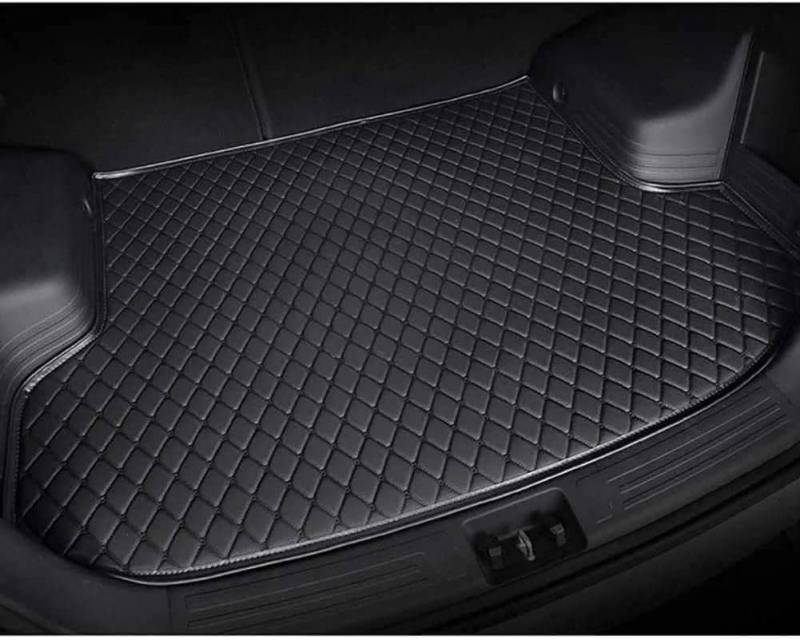 Leder Kofferraummatte für Renault Grand Scenic IV 2016-2021, Passgenau Auto Kofferraumwanne Anti-Scratch Anti-Rutsch Wasserdichtes Schutz Cargo Liner Teppich, B/All-Black von SPLIUMG