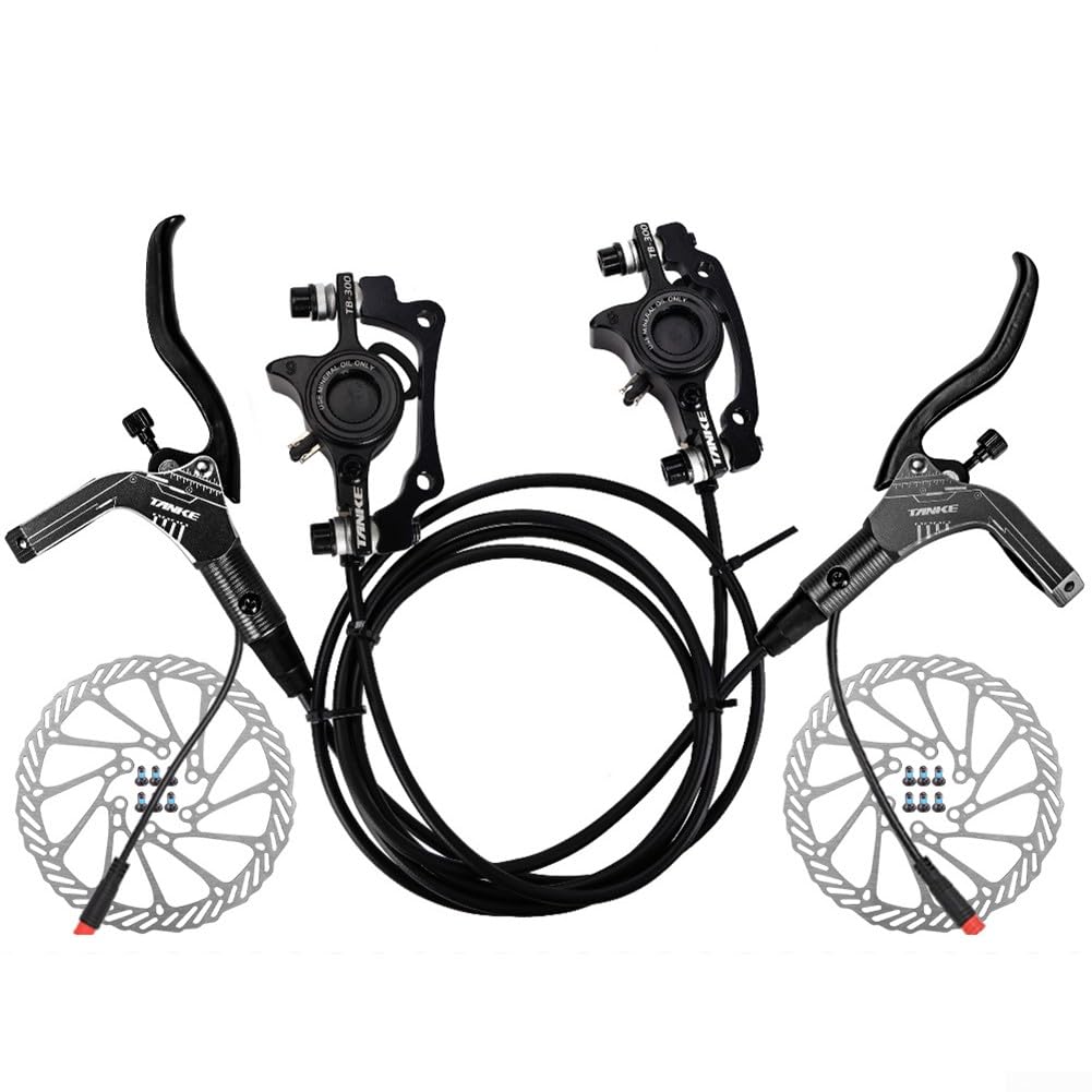 Adeptly crafted hydraulic disc brake assembly made specifically for Electric Bicycles Incorporating an Efficient Safety Mechanism (Black) von SPORTARC