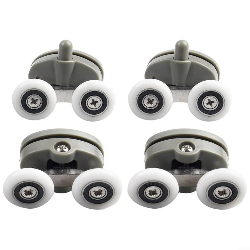 Doppel-Rollen-Set für reibungslose Bedienung und Ausrichtung der Duschtür, 23 mm, 4-teilig von SPORTARC