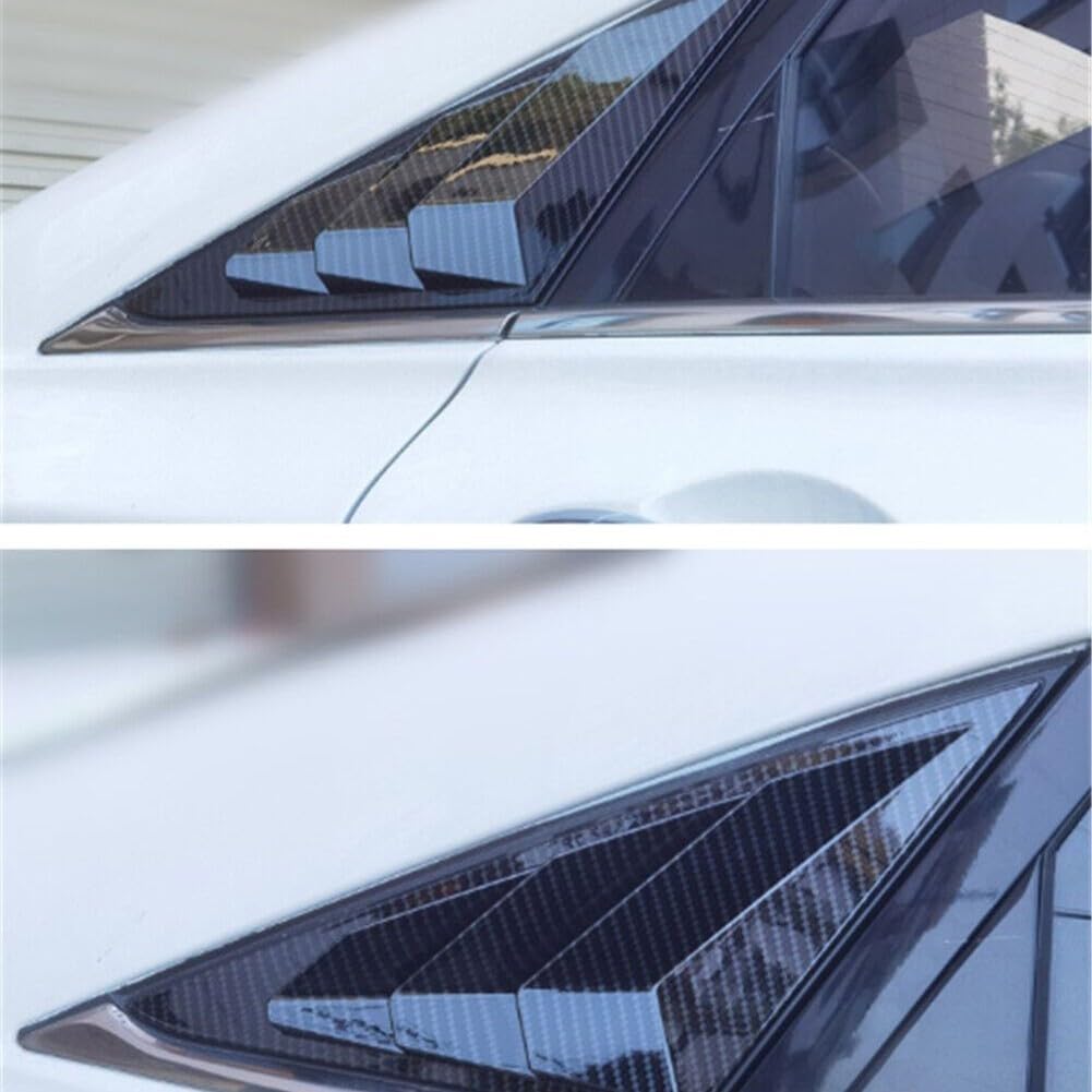 Karbonfaser-Seitenglas-Lüftungsschlitz-Abdeckung, Karbonfaser-Optik, Seitenglas-Lüftungsöffnungsabdeckung, ABS-Kunststoff, Autoaufkleber für 2011–2014 von SPORTARC