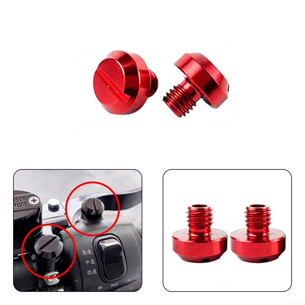 Kompakte und leichte CNC-Aluminium-Reflektorhalter für Motorräder, 2er-Set, Rot von SPORTARC