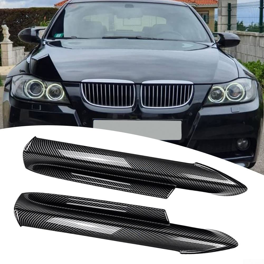 2 x Frontstoßstangen-Lippen-Splitterklappe für BMW 3er-Serie E90 E91 320i 330i 2005–2008 Kohlefaser von SPORTARC