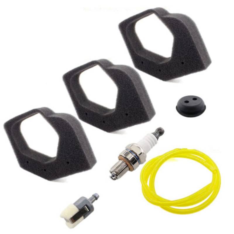 SPORTARC 3 × Luftfilter 2 × Feet fuel line 1 × Fuel filter 1 、 Plug 1 × Grommet For für HONDA GX25 UMK425 ULT425 UMS425 HHH25 Air Filter Fuel Line Filter Grommet von SPORTARC