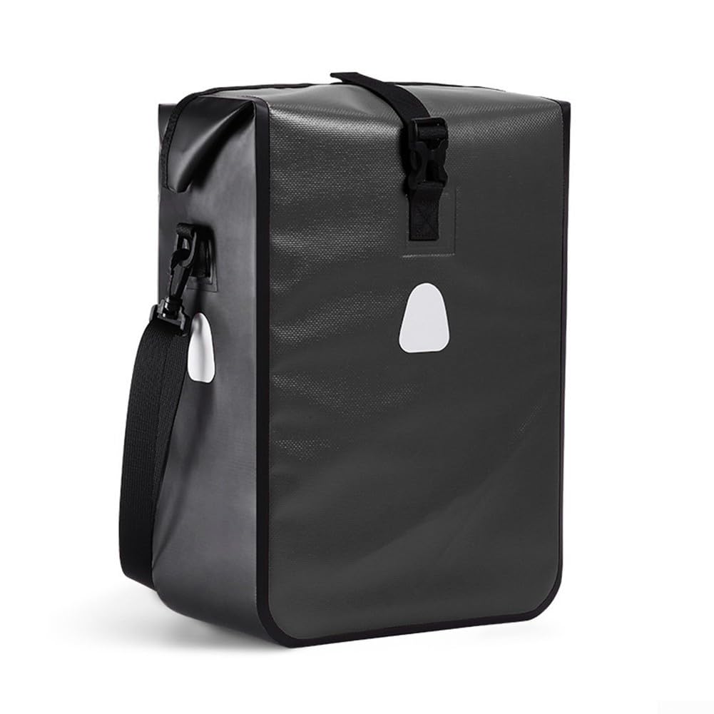 SPORTARC Wasserdichte Gepäckträgertasche für Fahrräder, 15L Kapazität, Mehrfach reflektierendes Design (Schwarz) von SPORTARC