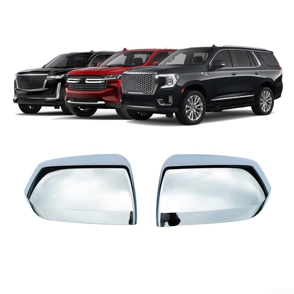 Set mit 2 verchromten Spiegeln für Chevy für Tahoe 2021, OE-Teilenummer 84703355, Clip-On-Passform von SPORTARC