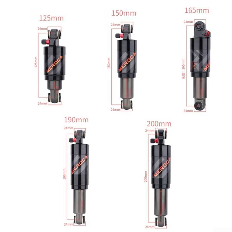 Zusammenklappbarer Stoßdämpfer für Mountainbike, hohe Leistung, 125/150/165/190/200 mm Größen (125 mm) von SPORTARC