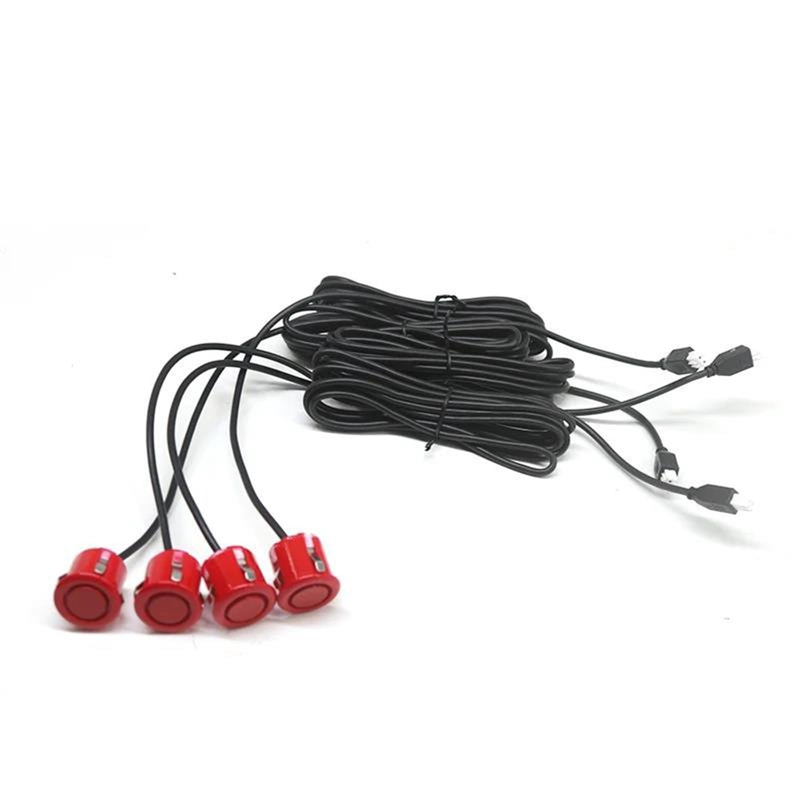 Einparksensoren Vorne Hinten 4 Stück 18,5mm Auto Parkplatz Sensor Park Tronic Reverse Sonde Schwarz Rot Grau Silber Weiß Für Fahrzeuge Sensor Fitting Einparkhilfesensor(Rot) von SPREKS