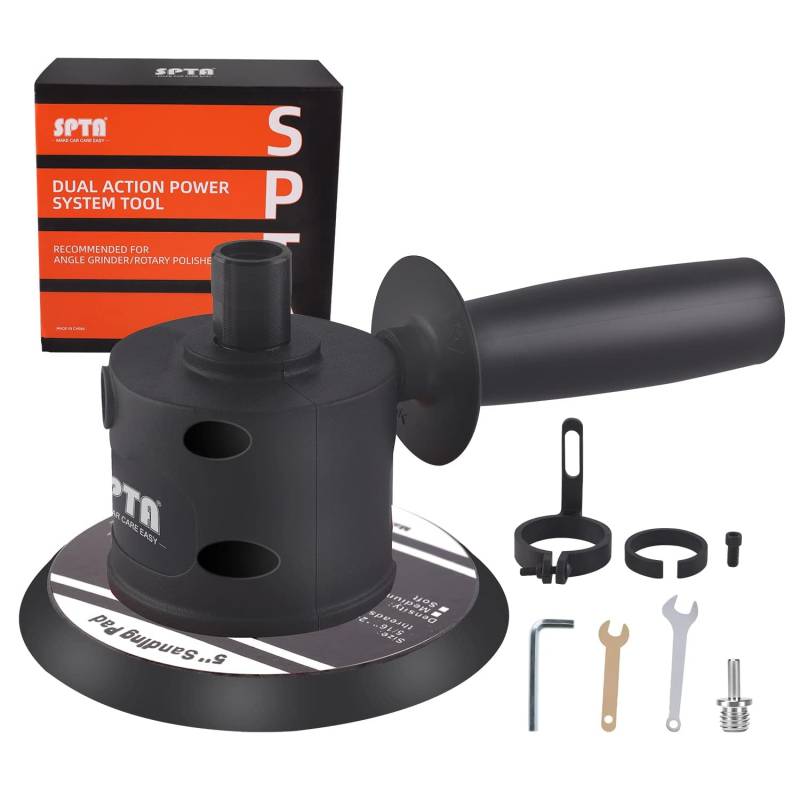 Da Power System, 125mm Polierer/Poliergerät Polieraufsatz für Poliermaschine, Exzenter Poliermaschine Adapter für Bohrmaschine, HSS-Polieren Zubehör, für Polieren Auto Boot Motorrad -DAPSTS5 von SPTA