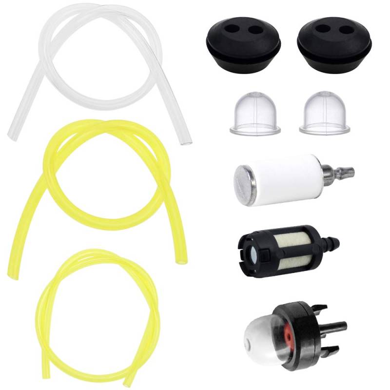 SPTwj Universal Benzinfilter kit Benzinschlauch Kraftstofffilter Benzinpumpe Primer Kraftstoffbirne Pump Bulb Ersatzteile für Mower Heckenschere Freischneider Trimmer Gebläse Gartenmaschine Fitting von SPTwj