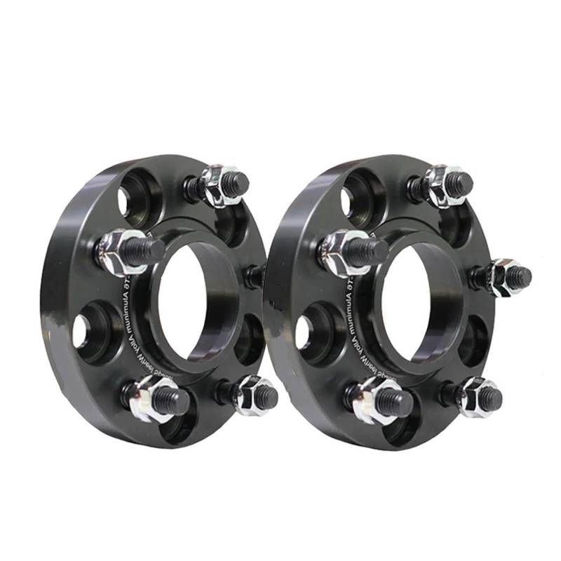 Auto Distanzscheiben Spurverbreiterung 2 Stück Für Geschmiedet Aluminium Legierung Spurverbreiterungen 5x112 CB 66,6mm Felgen Adapter(Spacer 30mm-Black) von SPUFKGE