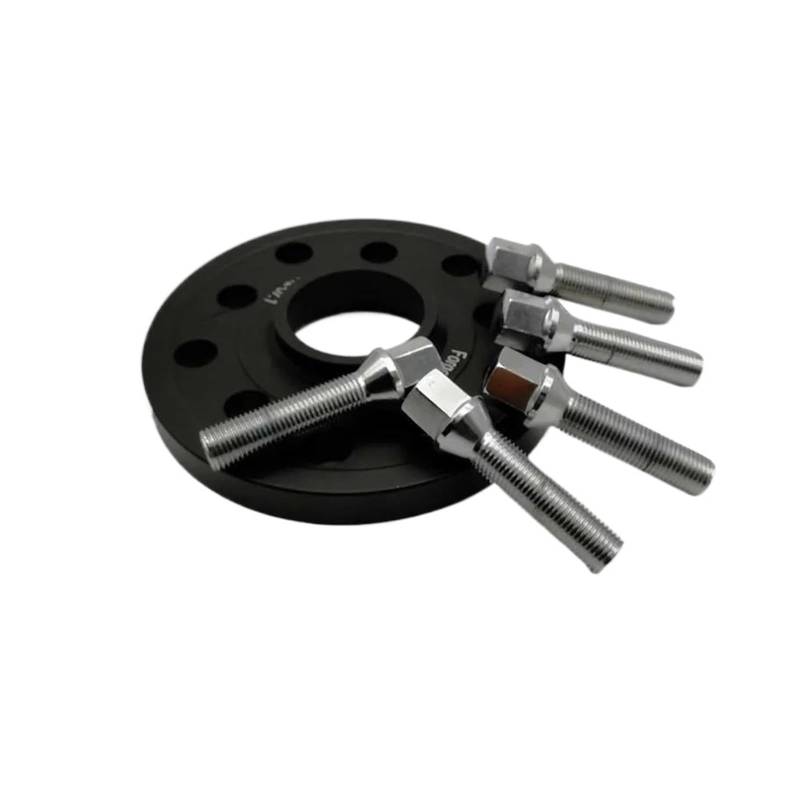 Auto Distanzscheiben Spurverbreiterung Für Spurverbreiterungen 5x112 Hubcentric 66,6 Autozubehör 15mm 20mm Aluminiumradadapter Anzug Auto Separadores Bolzen M14x1.25(1PCS 12mm) von SPUFKGE