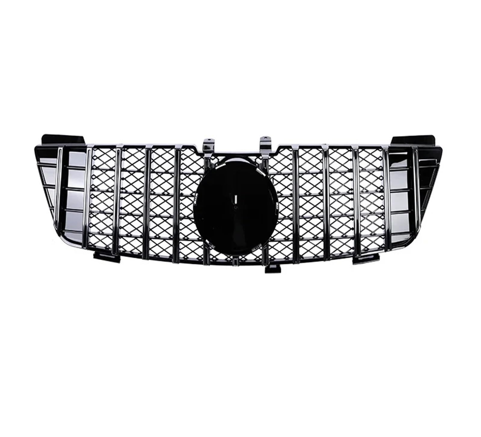 Auto Frontgrill Für Benz Für ML Klasse W164 Front Stoßstange Panamericana Schwarz Chrom GT Grill Stil 350 400 500 Grille 2006 2007 2008 2009 2010 2011 Front Kühlergrille(Chrome 06-08) von SPUFKGE