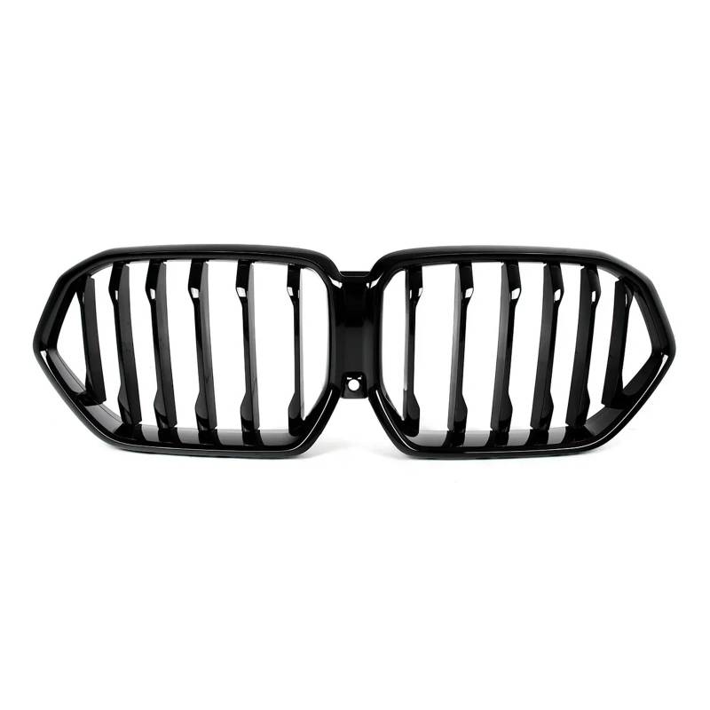 Auto Frontgrill Für Für X6 G06 M60I Für LCI 2024-UP Auto Front Kühler Nieren Stoßstange Haube Grille Front Stoßstange Grille Glänzend Schwarz Einzelne Linie Front Kühlergrille von SPUFKGE