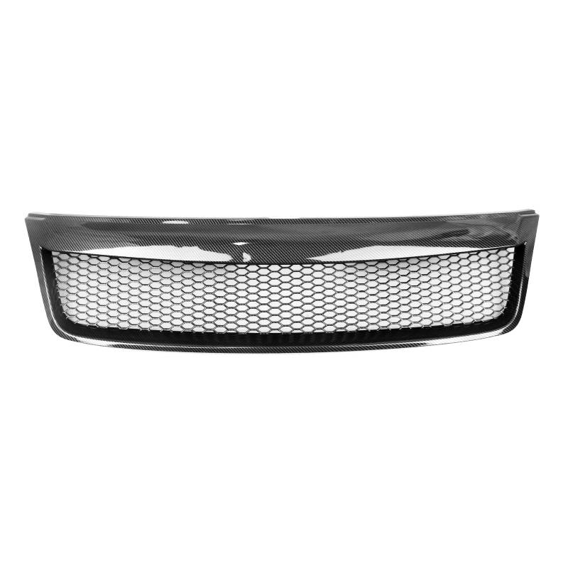 Auto Frontgrill Für Subaru Für Forester 2009-2013 Kühlergrill Racing Grill Matt/Glanz Schwarz/Carbon Fiber Look Oberen Stoßstange Haube Mesh Grid Front Kühlergrille(Kohlefaser-Optik) von SPUFKGE